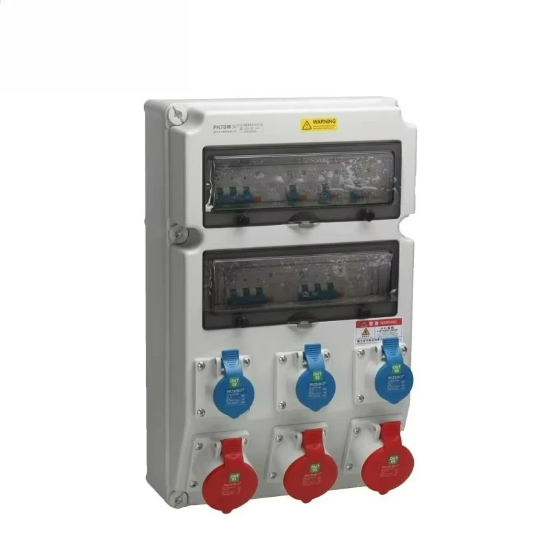New Polycarbonate Wall Mounted Industrial Three-phase Socket Box Outdoor Waterproof Surface Mounting Detection Equipment