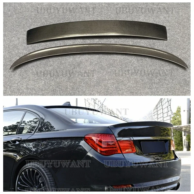 Verwendung für BMW 7er F01 Spoiler 2008–2014 Jahr Limousine glänzend schwarz Carbon Fiber Heckflügel AC Style Sport Zubehör Body Kit