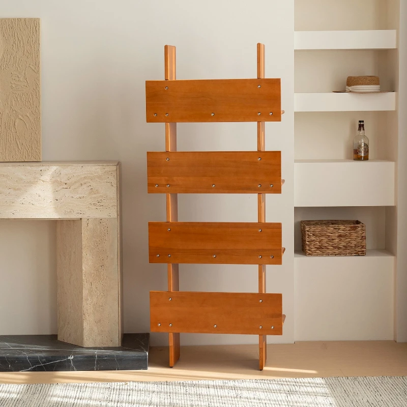 

Solid wood multi-layer shelves, storage shelves, wall bookshelves, storage shelves to the floor