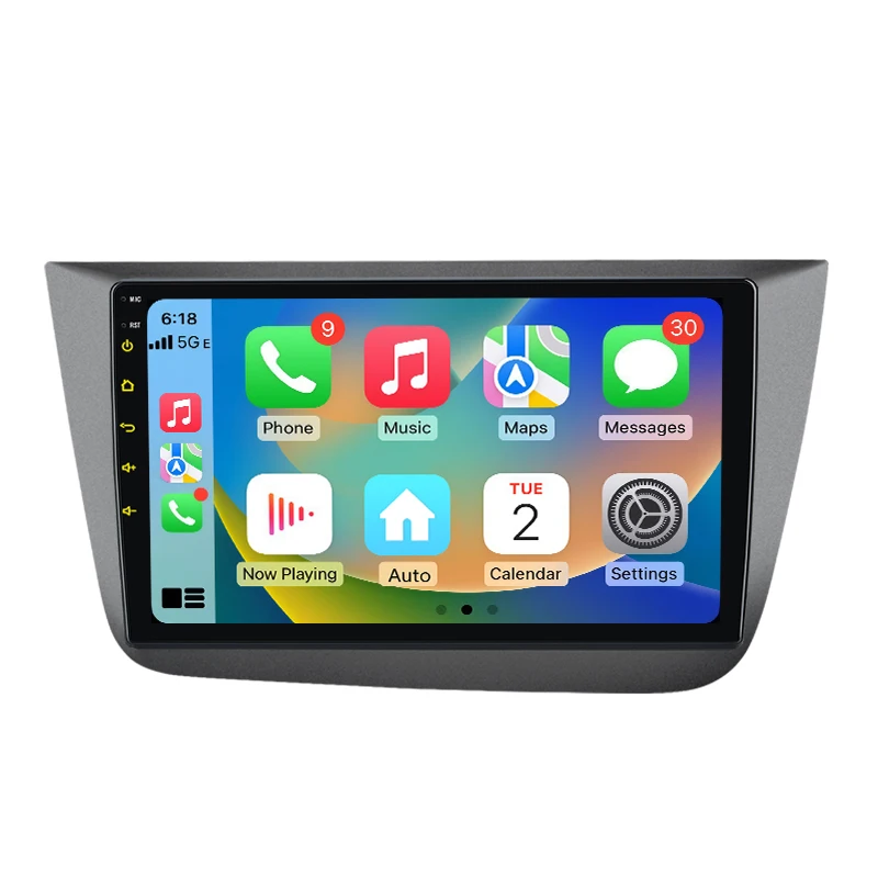 Junsun 9 inch Android 15 autoradio voor Seat Altea 2004-2015, draadloos Apple CarPlay, IPS touchscreen, stereo multimediaspeler, auto smart intelligent systeem, 2 DIN autoradio head unit, GPS - afbeelding 2