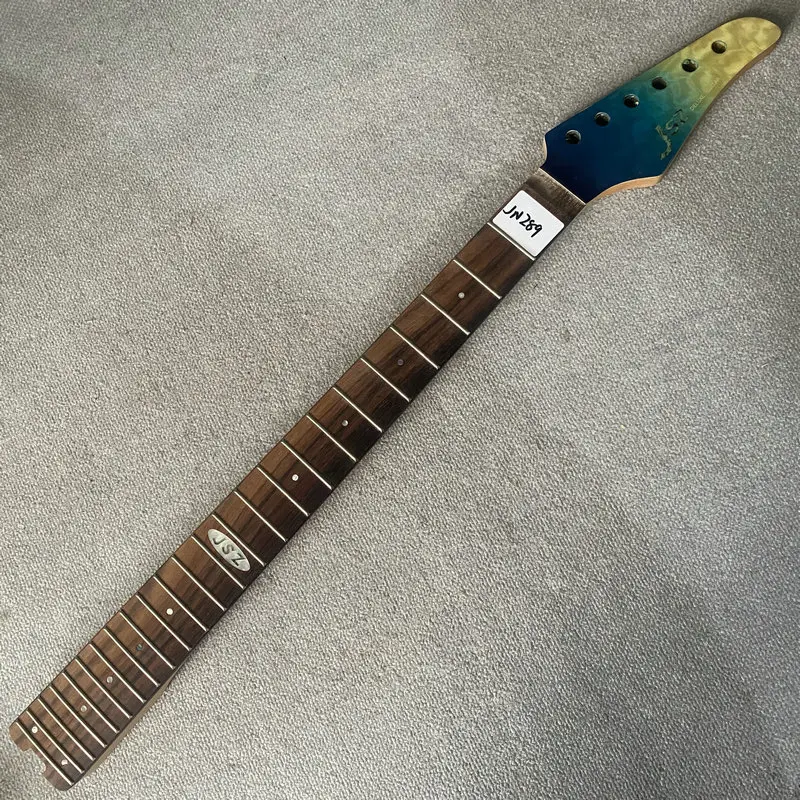 jN289  Origianl JSZ ST Electric Guitar Neck 24 Frets Trussrod From Neck Heel Custom Inlay Headstock Quilted Maple Top