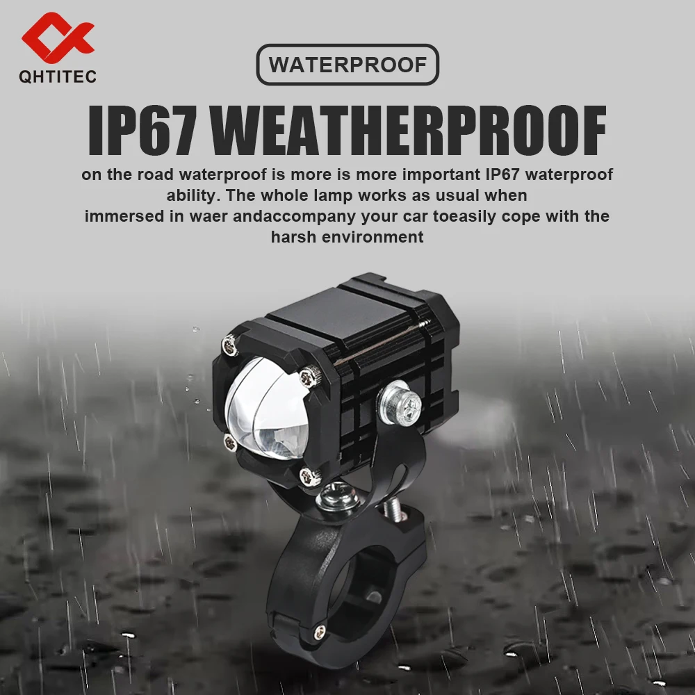 ضوء LED إضافي للدراجات النارية - مراجعة Universal Motorcycle Led Headlight Projector وسعره