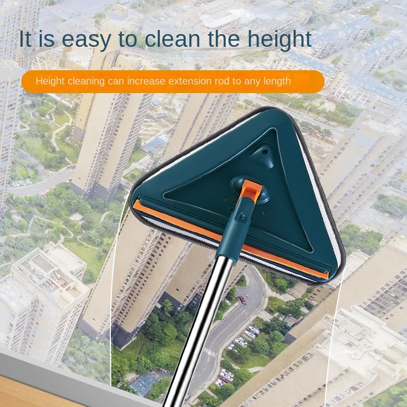 BigTriangle Mop Telescopic Pole Window Cleaner Chenille Mop Ceiling Window Glass Cleaning Absorbent Dust Mop Mops FloorCleaning