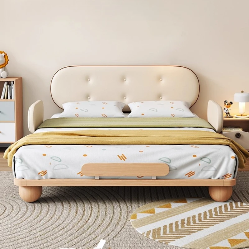 

Minimalist cartoon children bed Mid Century Modern Design comfortable bedroom beds guardrail creativity camas modermas furniture