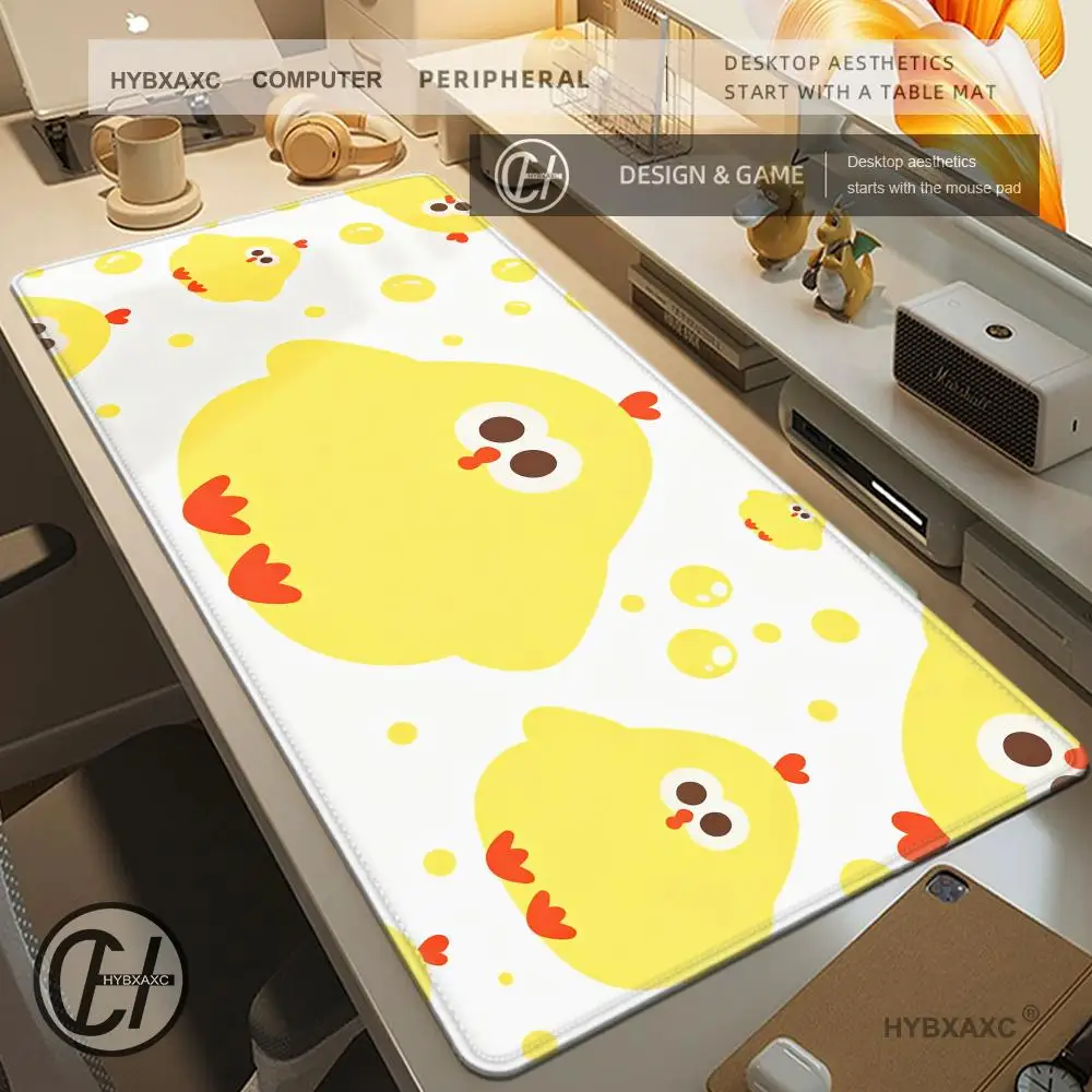 Cartoon D-Dun D-Dun C-Chicken Mouse Pad Anti Slip Rubber Edge Locked Thickened Laptop Gaming Big Desk Mat Table Pad HYBXAXC