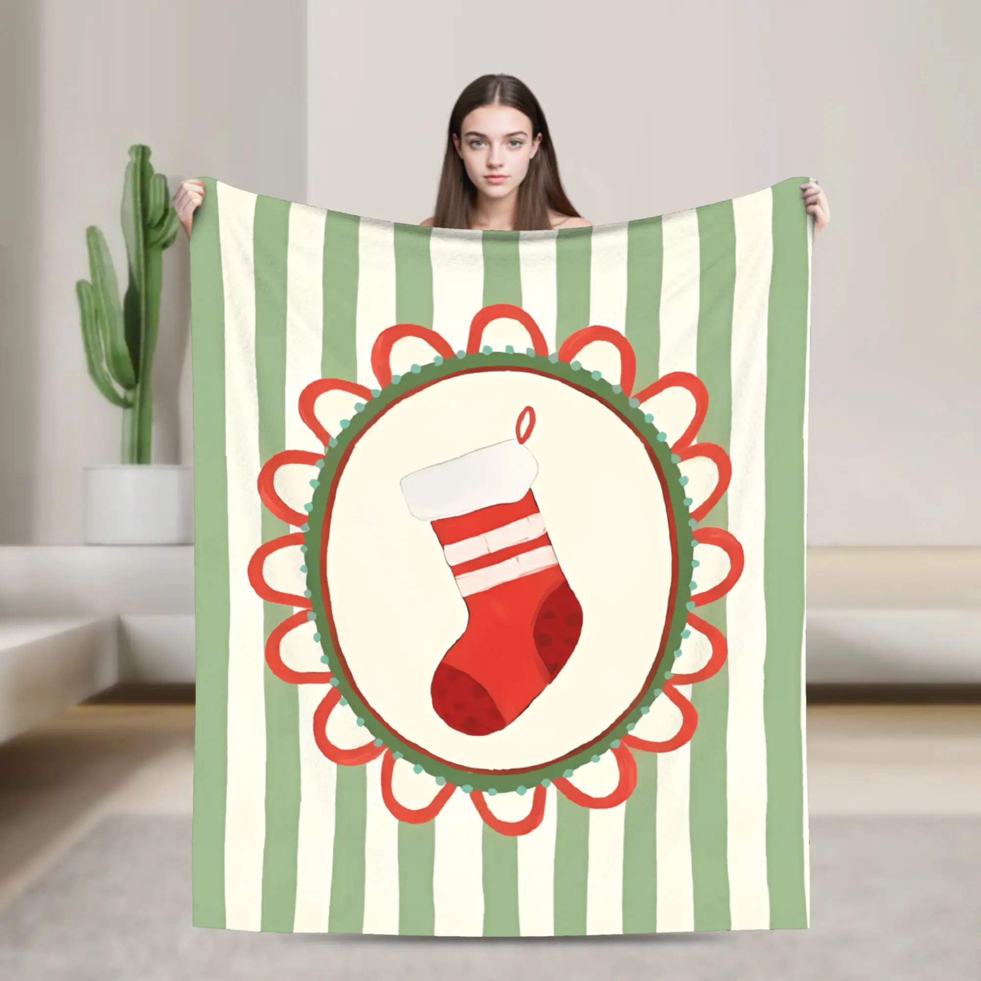 السنة الجديدة منقوشة ونمط بطانية جودة الفراش الدافئ يلقي الشتاء الطلاب الأريكة السرير مفرش المضحك #1