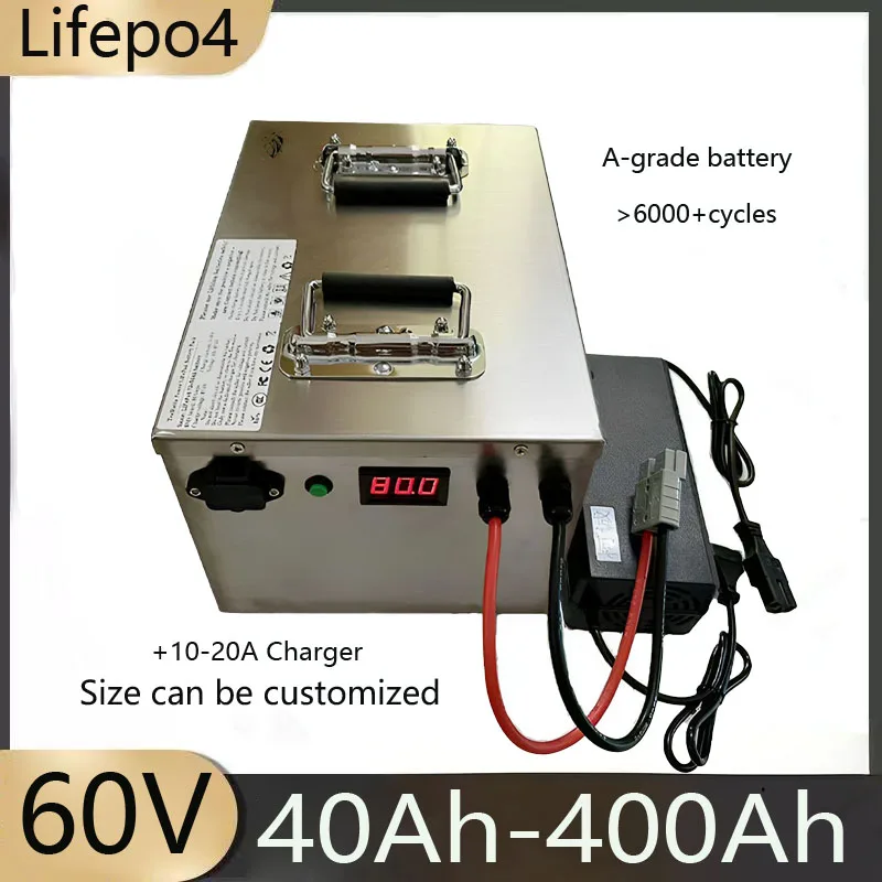

20S 60V 40Ah 80Ah 100Ah 150Ah 200Ah 240Ah 300Ah 400Ah Lifepo4 Battery for 3KW 6KW EV RV Motorcycle Tricycle Sightseeing Car