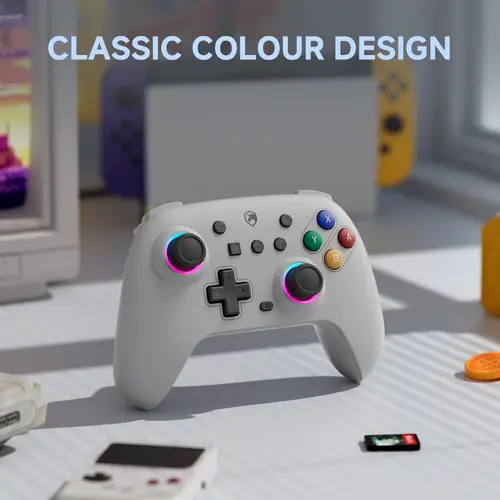 Imagen 2 del producto Controladores de juegos inalámbricos ECHTPower para Nintendo Switch/Switch Lite/controlador de cuerda de efecto Hall OLED con soporte Switch2