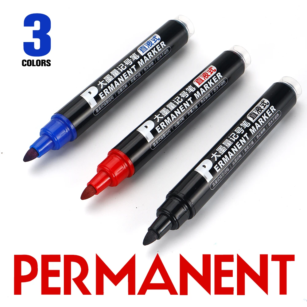 3/5/10 Pcs Ermanent Markers Set Large Capacity Fade Resistant Quick Dry Record Writing Draw Graffiti Art School Office Supplies