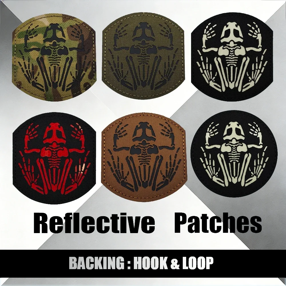 

Тактические светоотражающие наклейки-эмблемы в виде черепа и скелета фрогмена, светящиеся в темноте, нашивки для рюкзака с надписью «Вы хотите стать фрогменом»