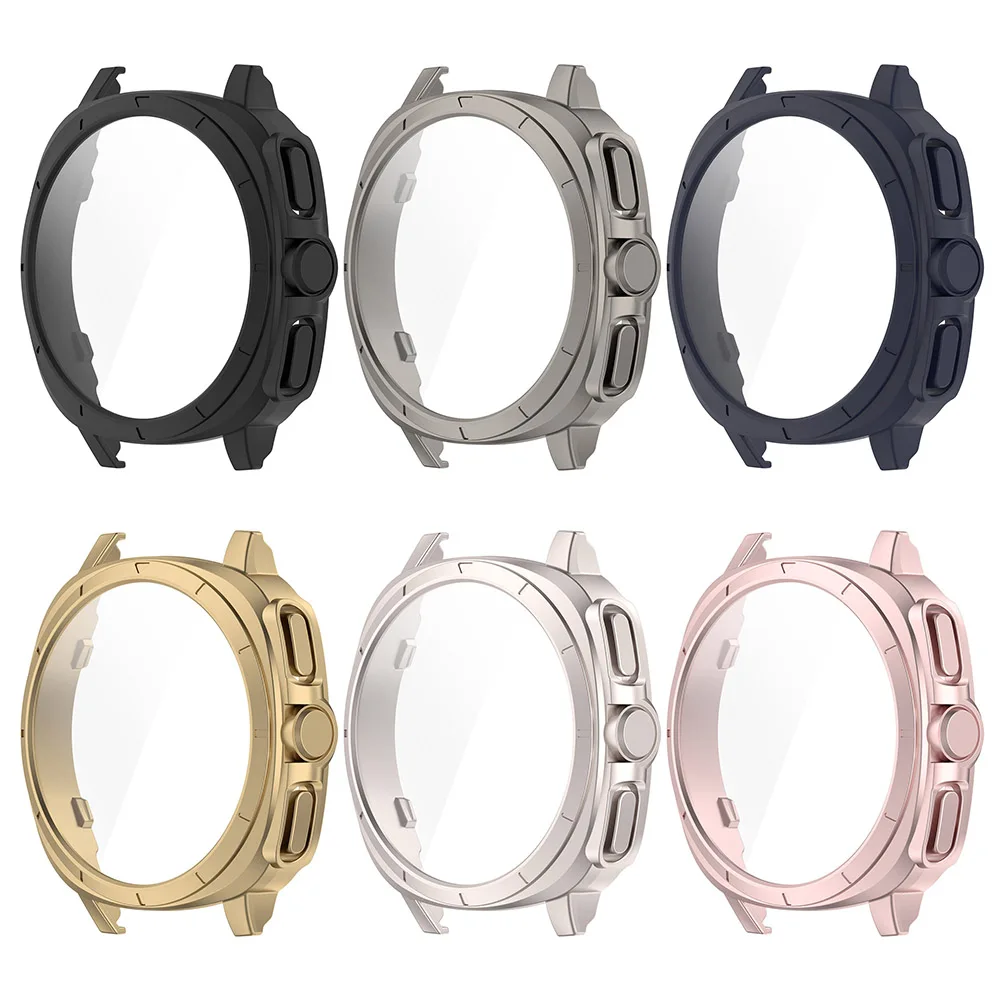 For Samsung Galaxy Watch 7 40mm 44mm PC Case+Tempered Glass Shockproof Bumper Full Cover Screen Protector Anti-Scratch Anti-Drop