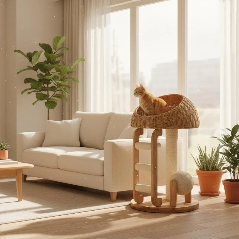 

Деревянная лестница-когтеточка для кошек MH40MZ: Игрушки и аксессуары для спальни и гостиной