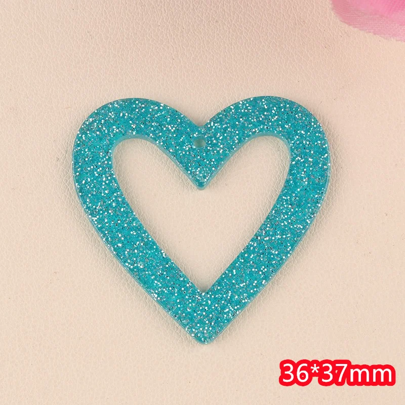 وصل جديد 46 قطعة/الوحدة لون طباعة الكرتون قلوب شكل الاكريليك الخرز diy مجوهرات الملابس قلادة الإكسسوارات