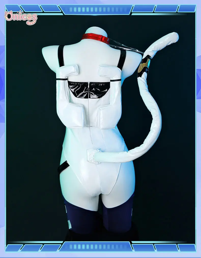 Ayanami Rei Cat Ear Anime Cosplay Costume  Sexy and spicy girl style High fork tight fitting jumpsuit Onicos view 3