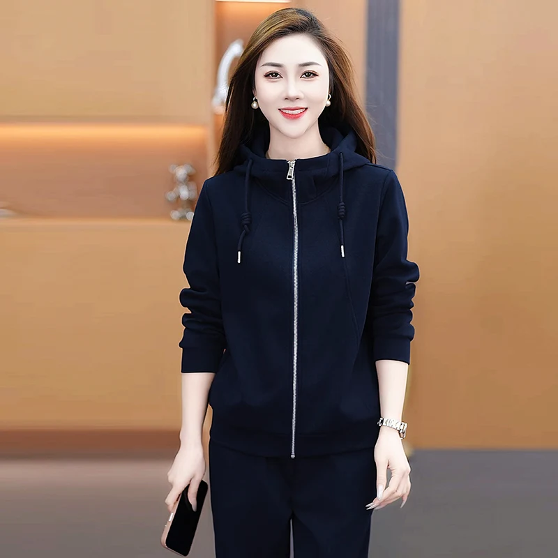 

Спортивный комплект для похудения для женщин, весна 2025, новинка, повседневный костюм для бега, худи для мам, комплект из двух предметов, ультрамодный для тренировок