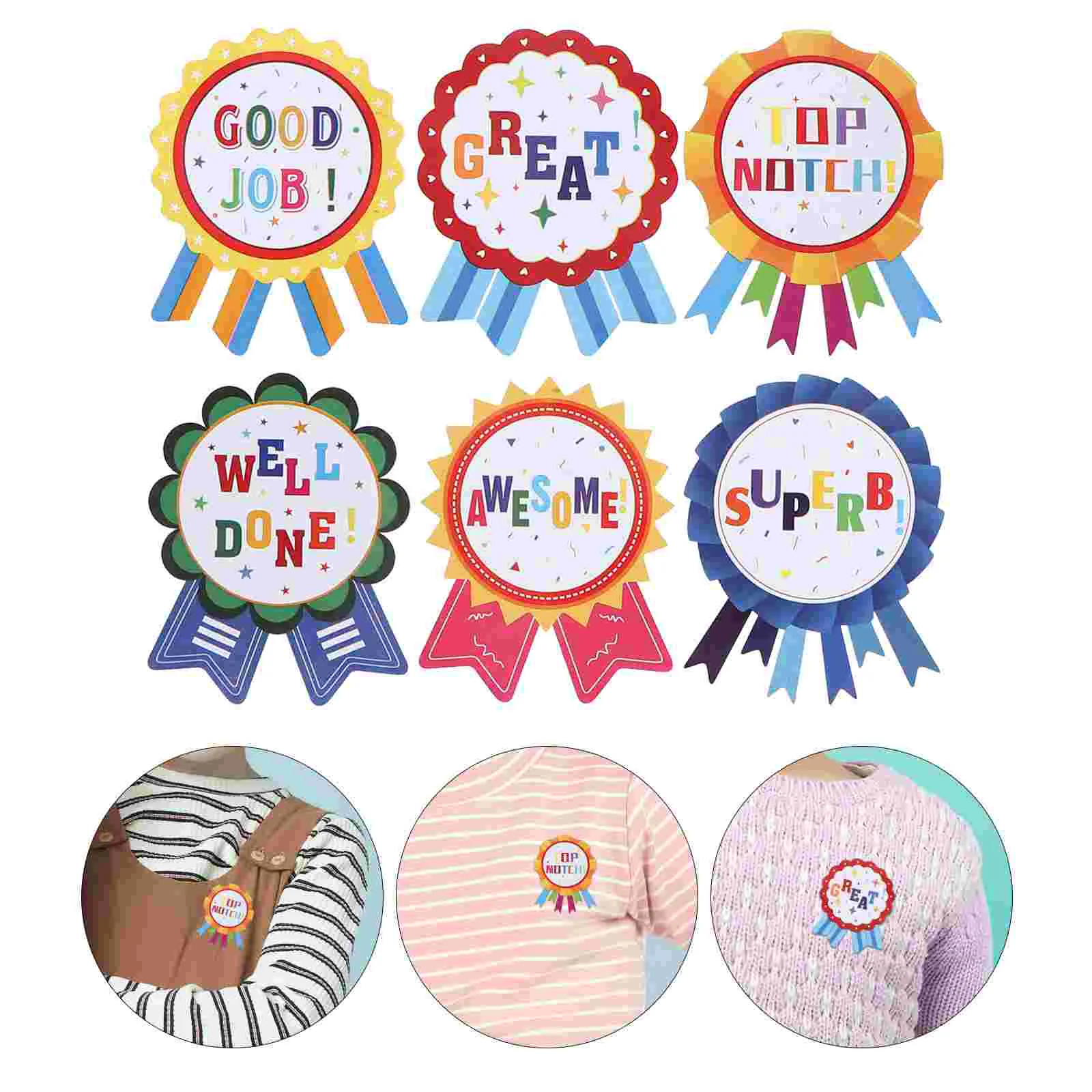 

100 Pcs Sticker Book Medal Label Stickers Reward Supplies Flash Kindergarten Toddler Bookmarks