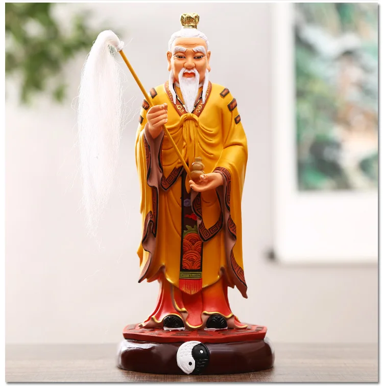 GOOD LUCK Taoist Buddhism HOME Shrine efficacious protection Gold plating TAI SHANG LAO JUN Lord Lao Eight Diagrams God statue