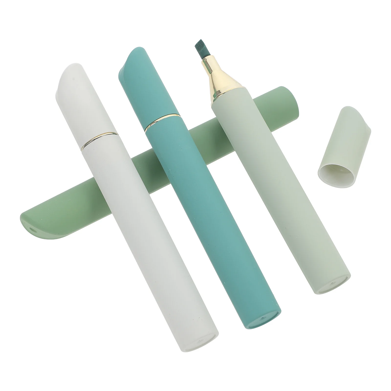 

4Pcs Highlighter Pens Plastic Colorful Markers Long Lasting Water-Based Pigment Note Markers for Study Office Highlighters