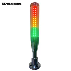 Zusen-luces de advertencia Led multicapa de PTQ50-3T-J, luces de tres colores, torre de señal de sonido y luz, zumbador plegable de 24V