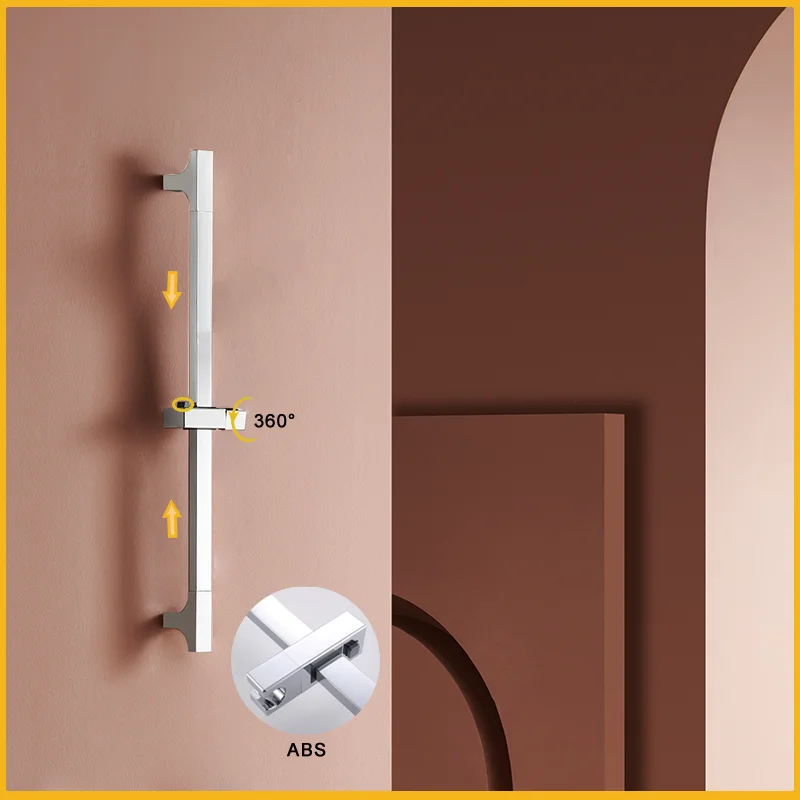 Lifting Verstelbare Rvs Douche Slider Staaf Abs Handdouche Met Stand Pvc Slang Badkamer Accessoires Set