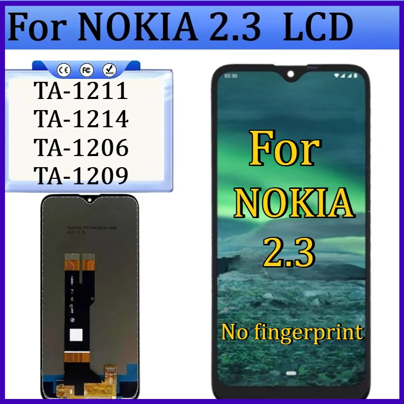 Nueva pantalla LCD TFT para NOKIA 2.3 TA-1211 TA-1214 TA-1206 TA-1209, ensamblaje de digitalizador de pantalla táctil para NOKIA 2.3 LCD
