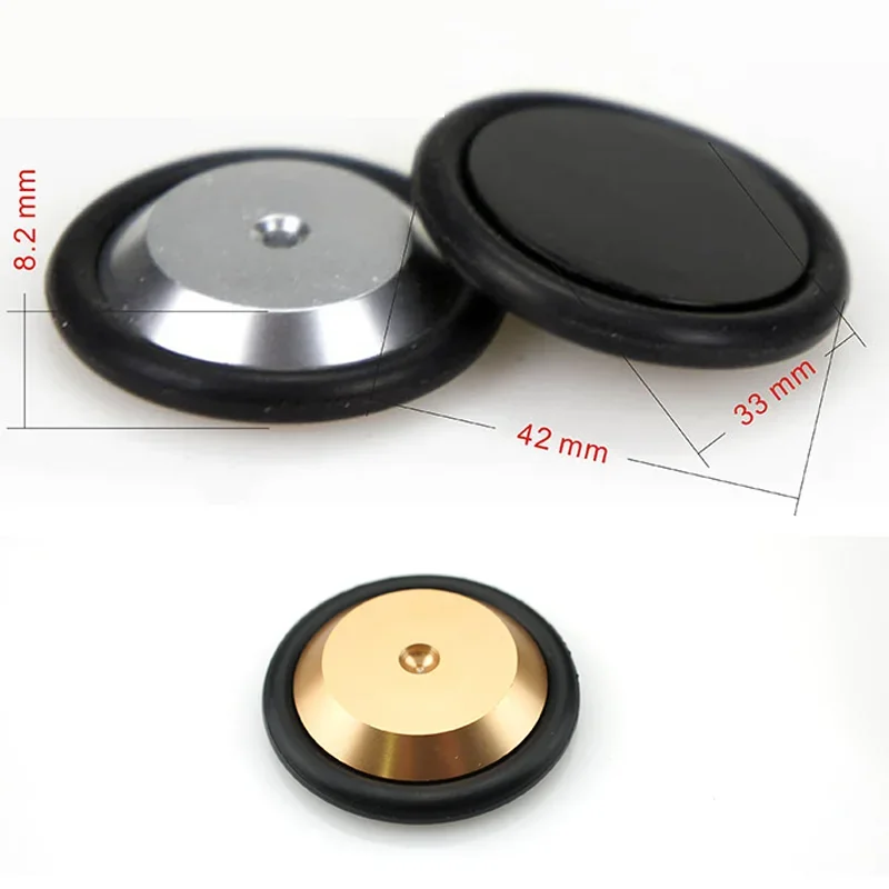 Dlhifi No1 Audio Schokdemper Voet Nagel Studs Hifi Koorts Versterker Dac Cnc Puur Aluminium Rubberen Ring Voet Pads