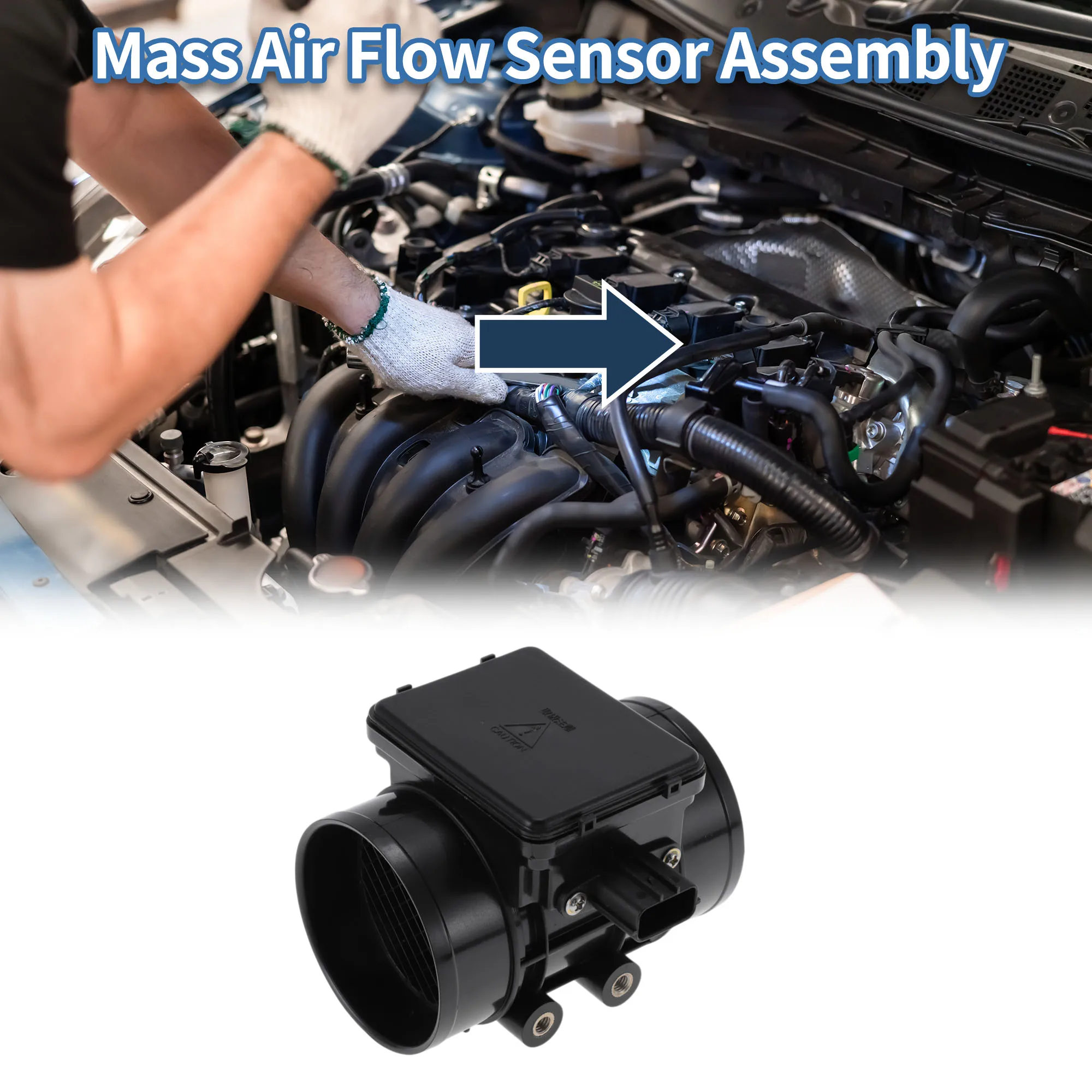 UXCELL Mass Air Flow Sensor Assembly No.E5T53171 for Mazda MPV II 2000-2005