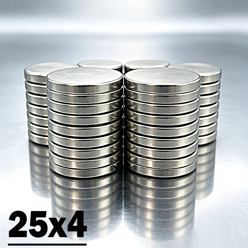 25x4mm Magnet 1-100pcs 25*4mm Magnet Accessory N35 NdfeB Neodymium Permanent Magnetic Imanes Magnet Fridge Magnets