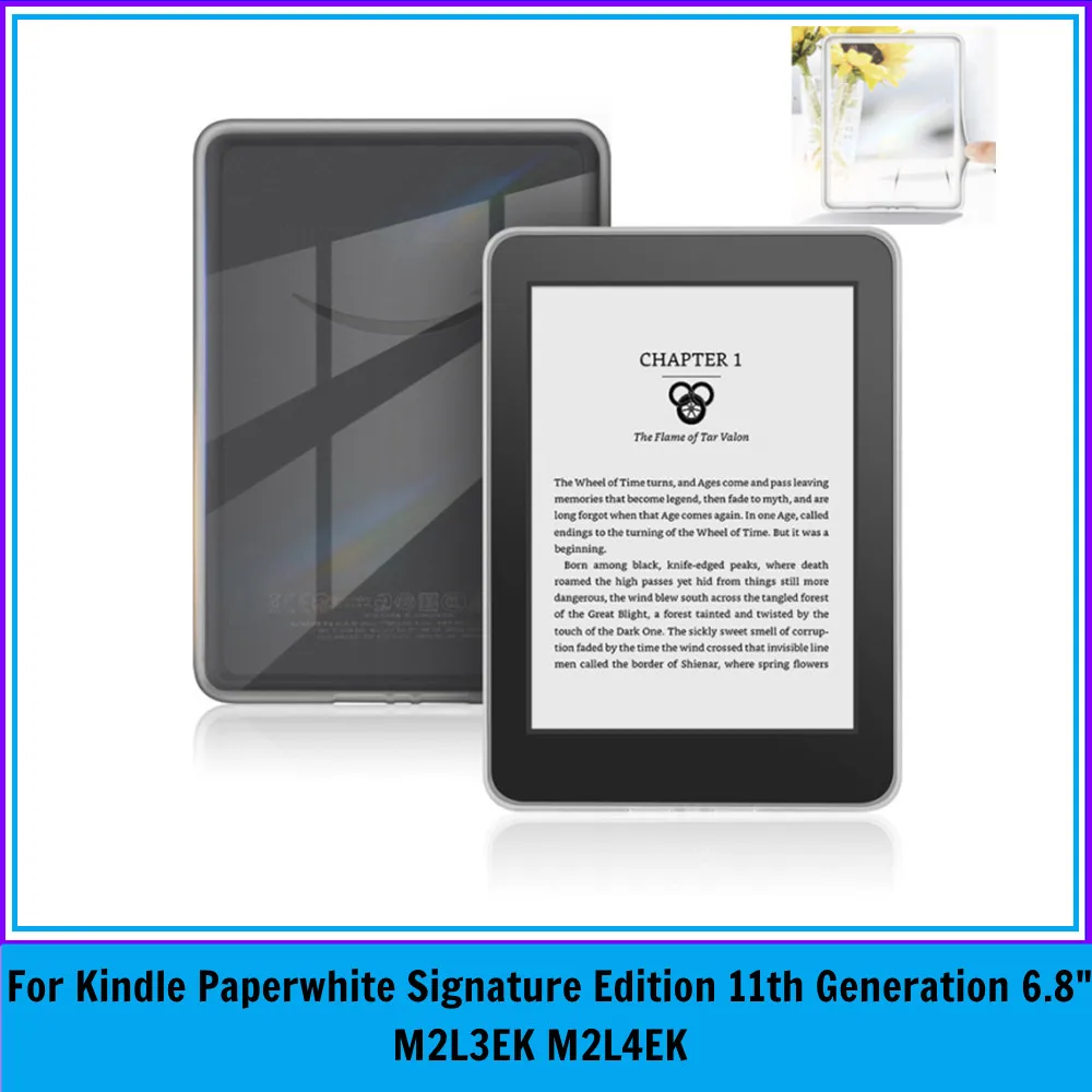 

For Kindle Paperwhite 11th Gen Transparent Cover for Paperwhite Signature Edition 11th Generation 6.8" M2L3EK M2L4EK Clear Case