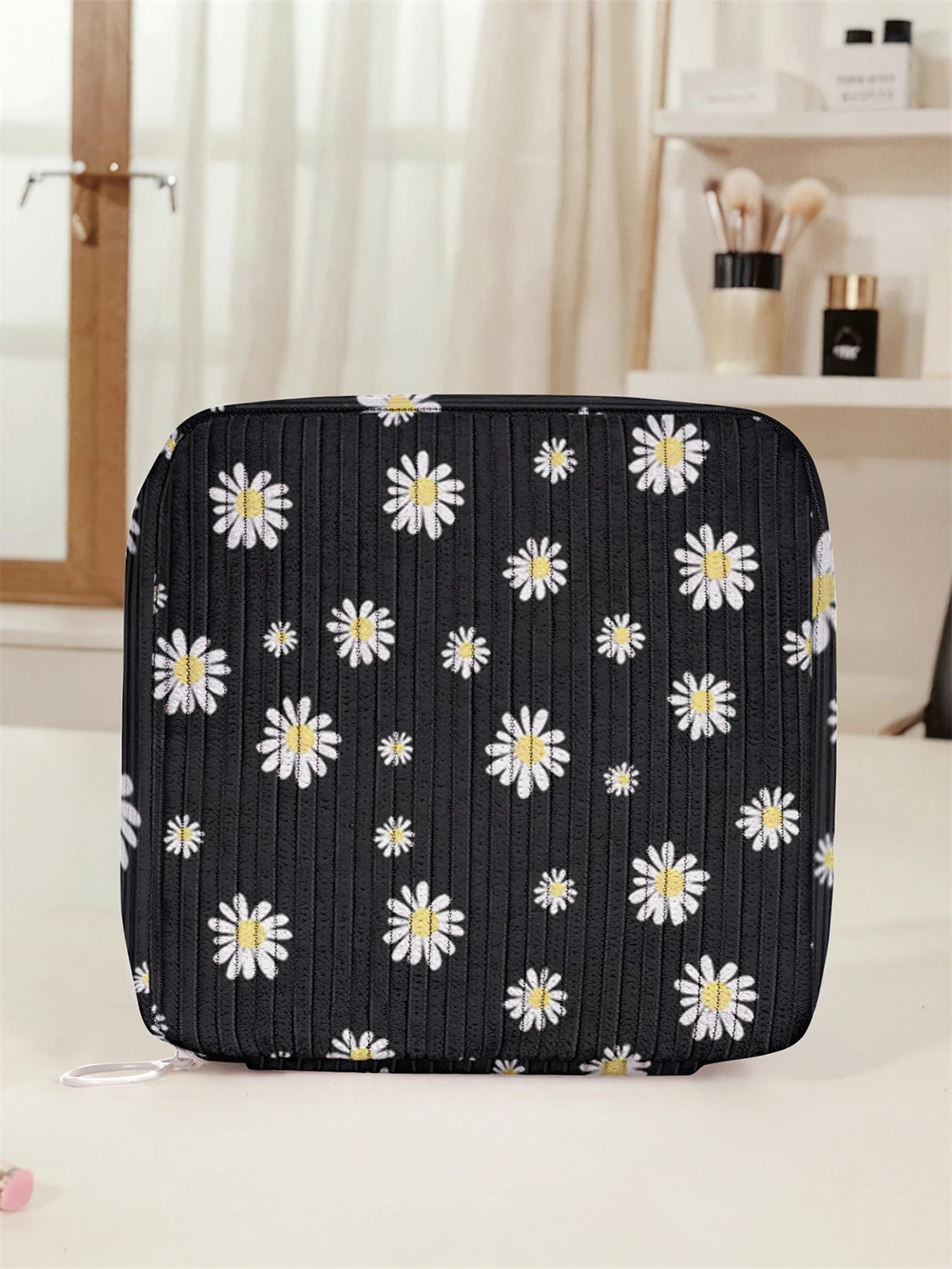 

Сумка для хранения гигиенических салфеток с принтом ромашки, легкая женская сумка для салфеток, сумка для гигиенических салфеток