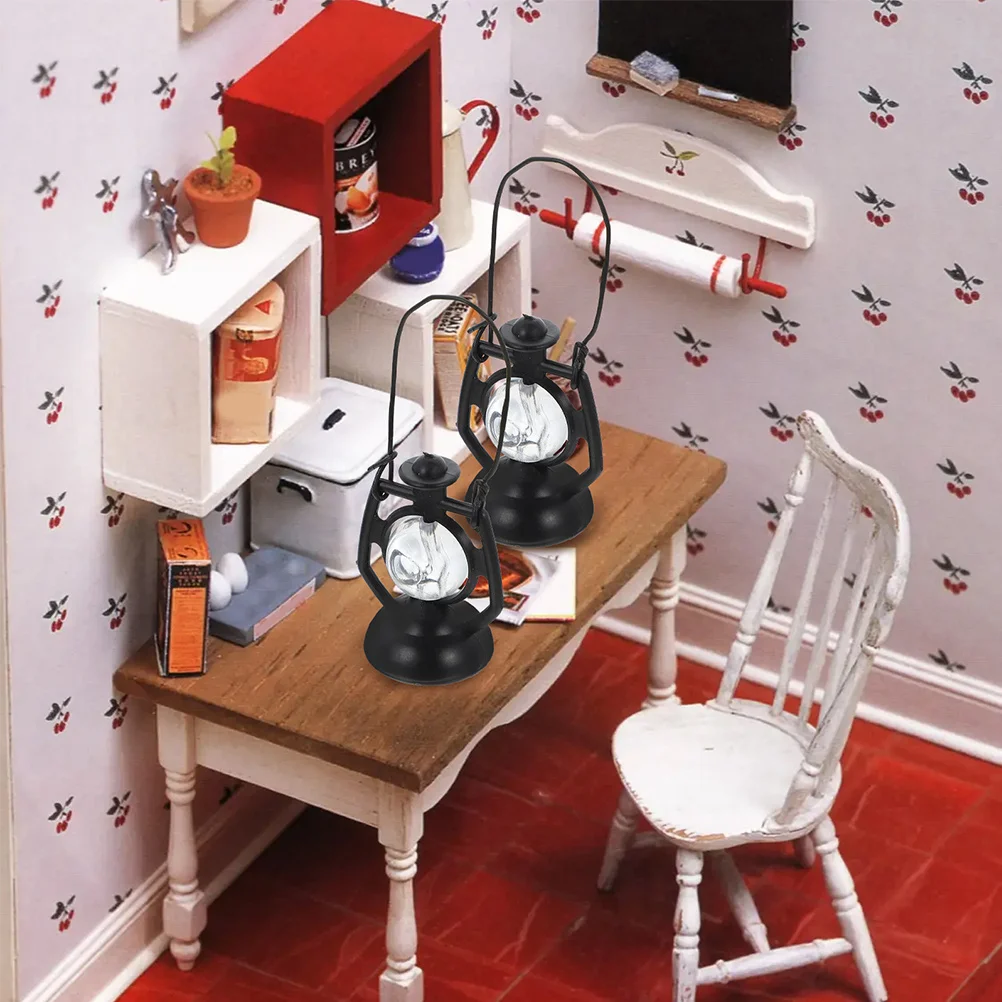 20개 미니 랜턴 빈티지 미니어처 램프 소형 걸이형 랜턴 미니어처 풍경 장식 인형집 장식