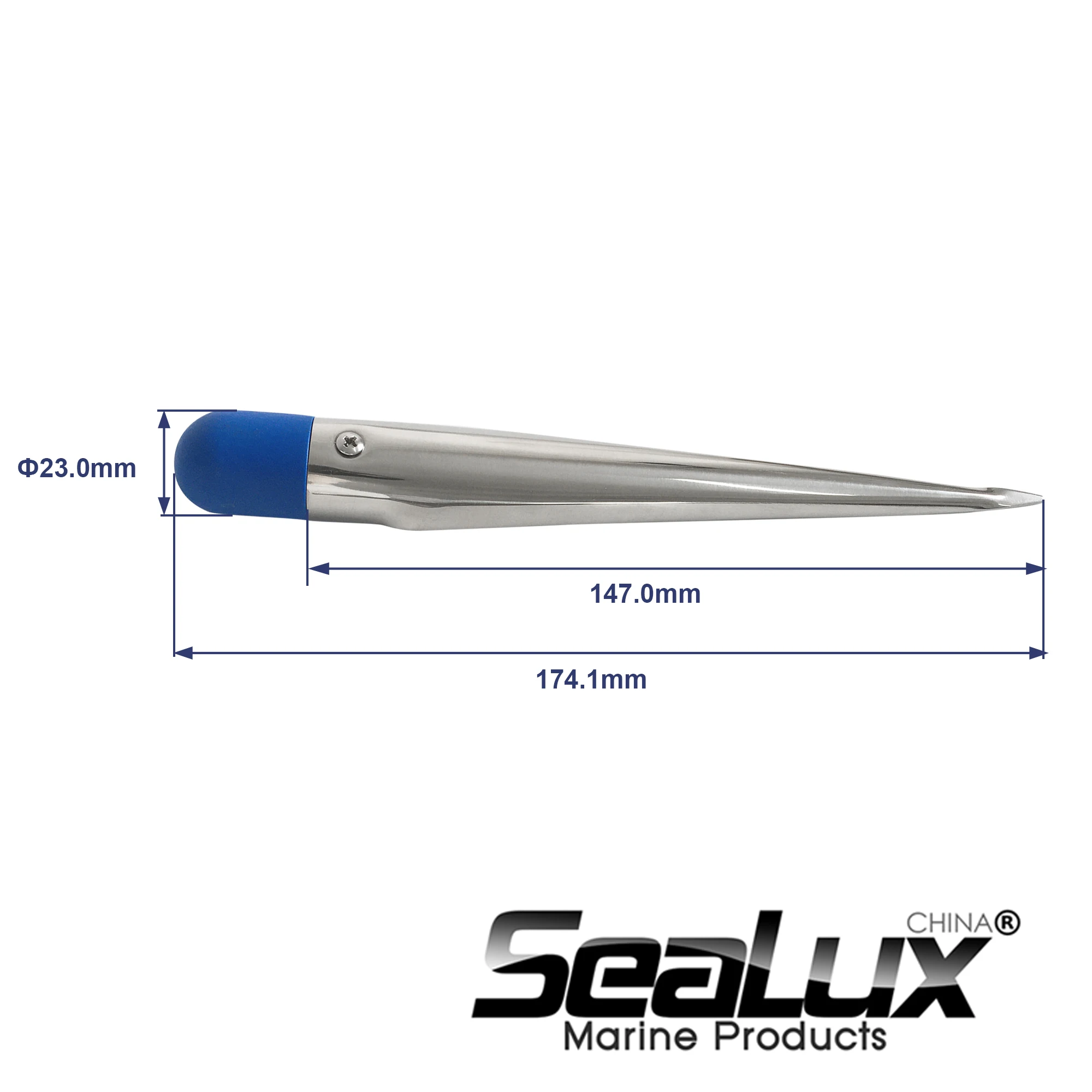 Sealux Große Spleißen Spike Holz Griff Edelstahl 390mm für Boot Angeln Zubehör Marine – Detail 6