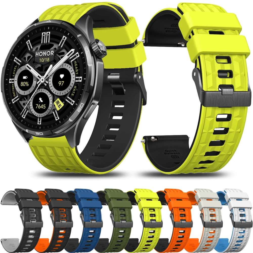Silicone Watch Band 22Mm - Cinturino per Smartwatch Honor Watch 6