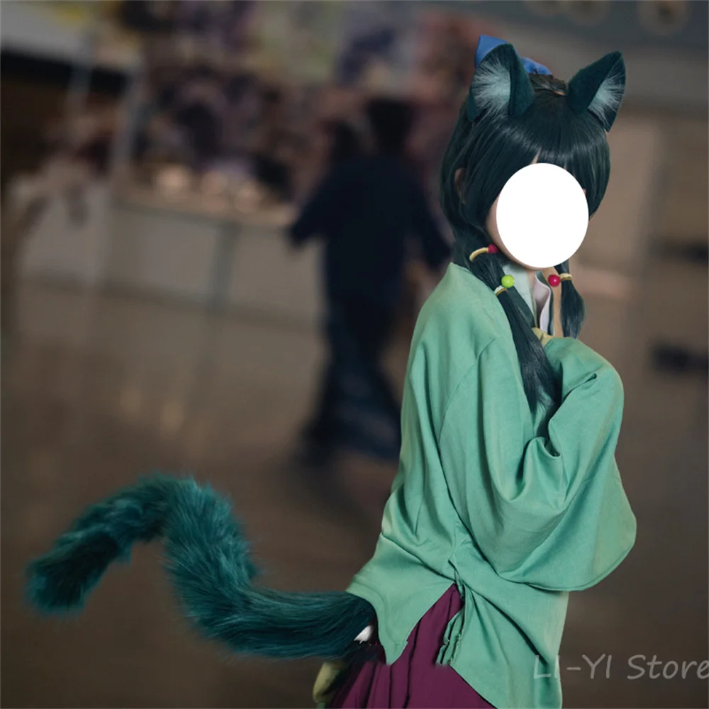 2Pcs/set Anime Cosplay Cat Girl Ear Tail Anime Role Play  display picture 2