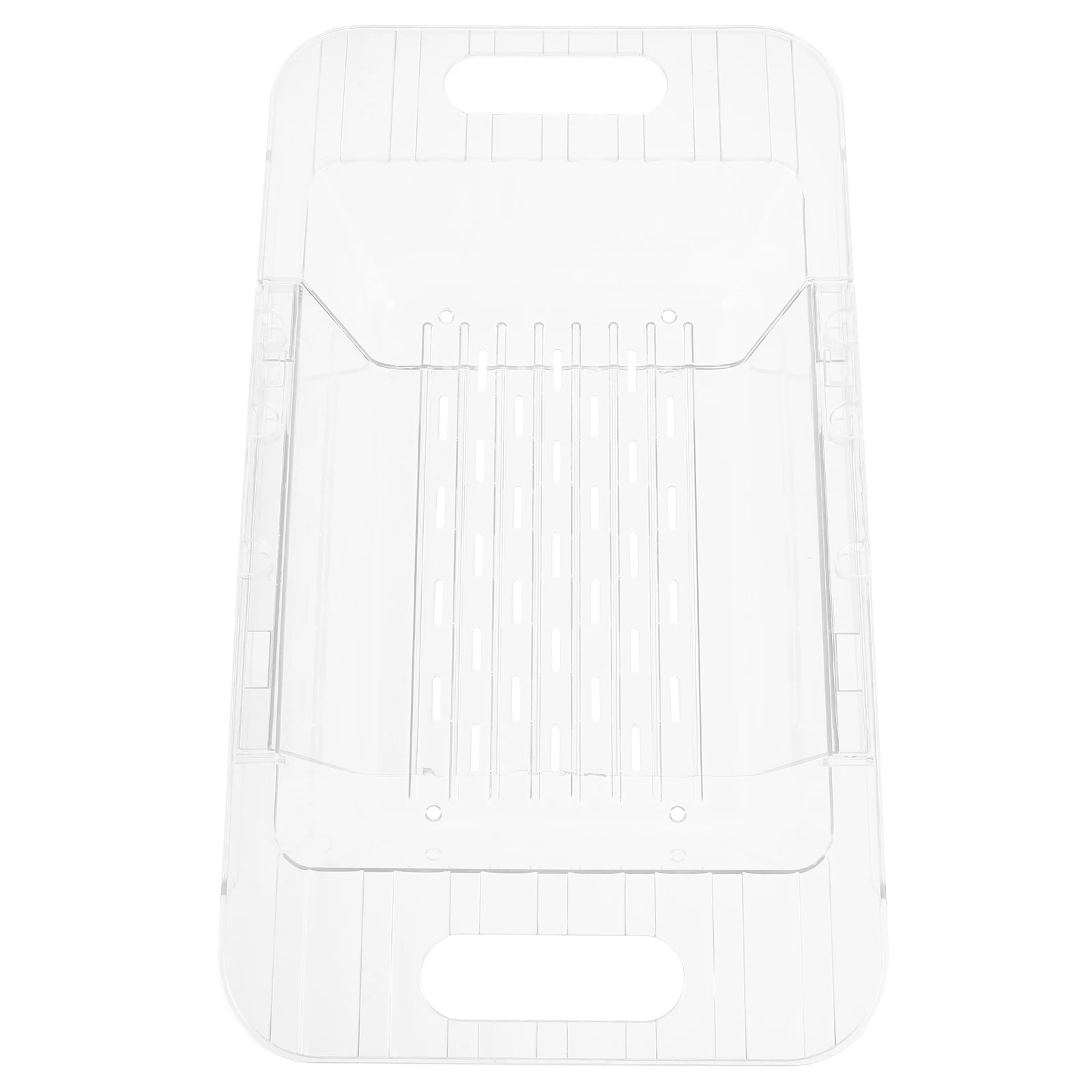 

Telescopic Drain Rack Adjustable Dish Drainer Transparent PET Large Capacity Sink Storage Fits Various Sizes Home Kitchen
