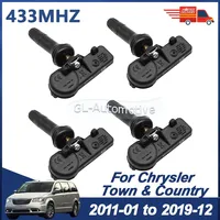 4PCS TPMS Sensor Tire Pressure Monitoring Sensor For Chrysler Town & Country 2011-2019 433MHZ 56029398AB