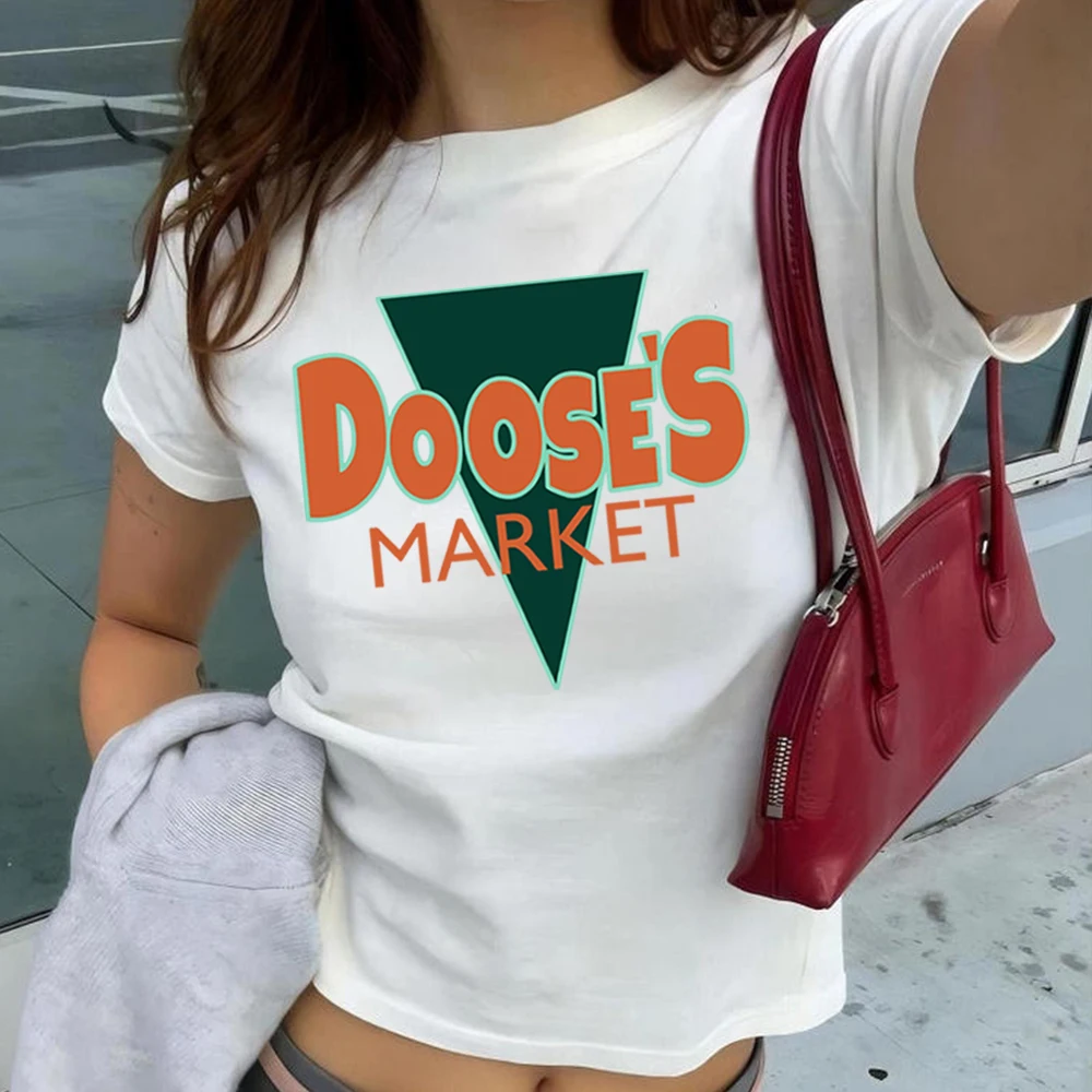 Gilmore Tv Inspired Tee Dooses Market Crop Baby Tee Dragonfly Inn Luke's Diner Shirt Women Slim Fit Trendy Tshirt Y2k 90s Tops