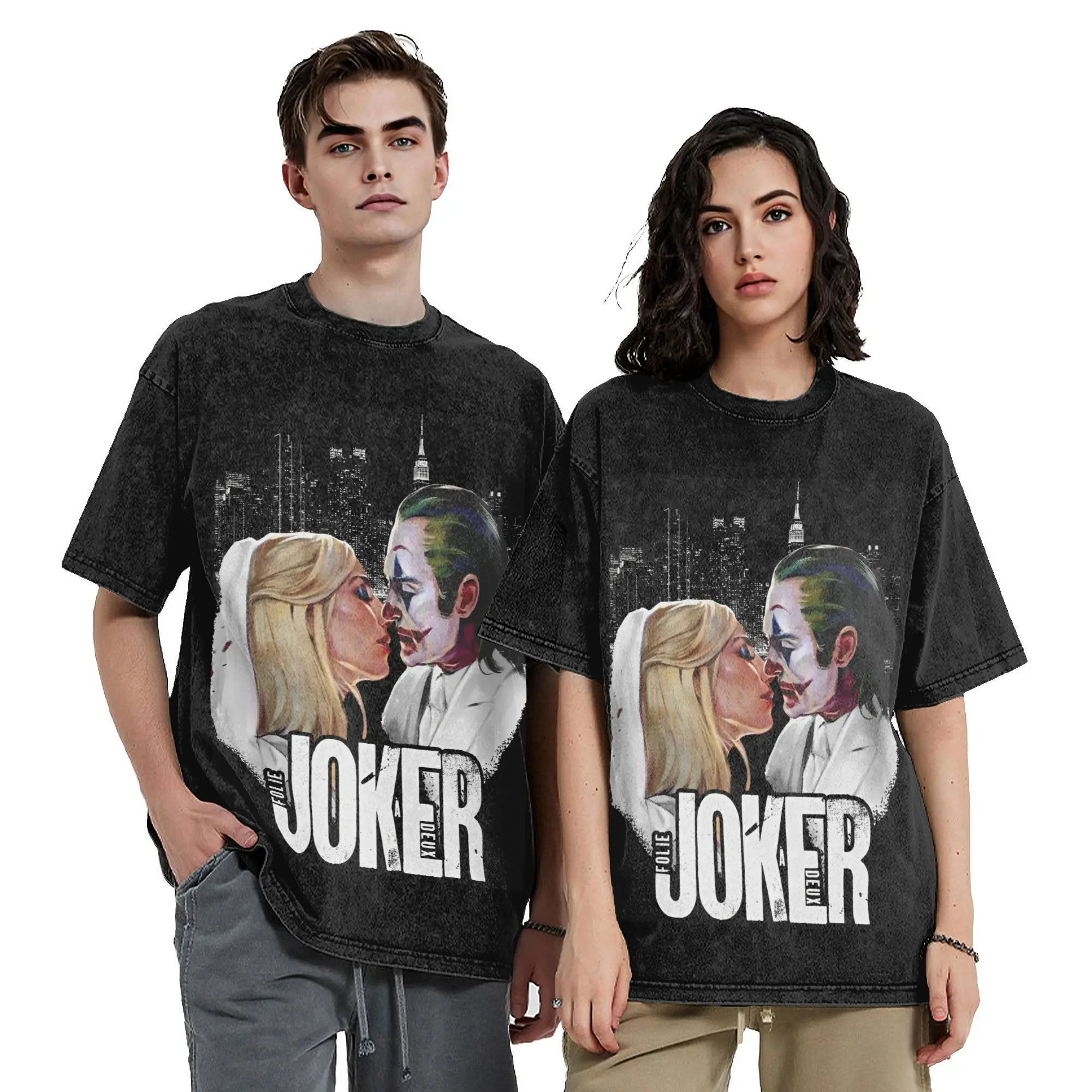 Harajuku Jokers: Folie a Deux Outfit T Shirt for Men Women  Washed Style Tee Shirt Clothing