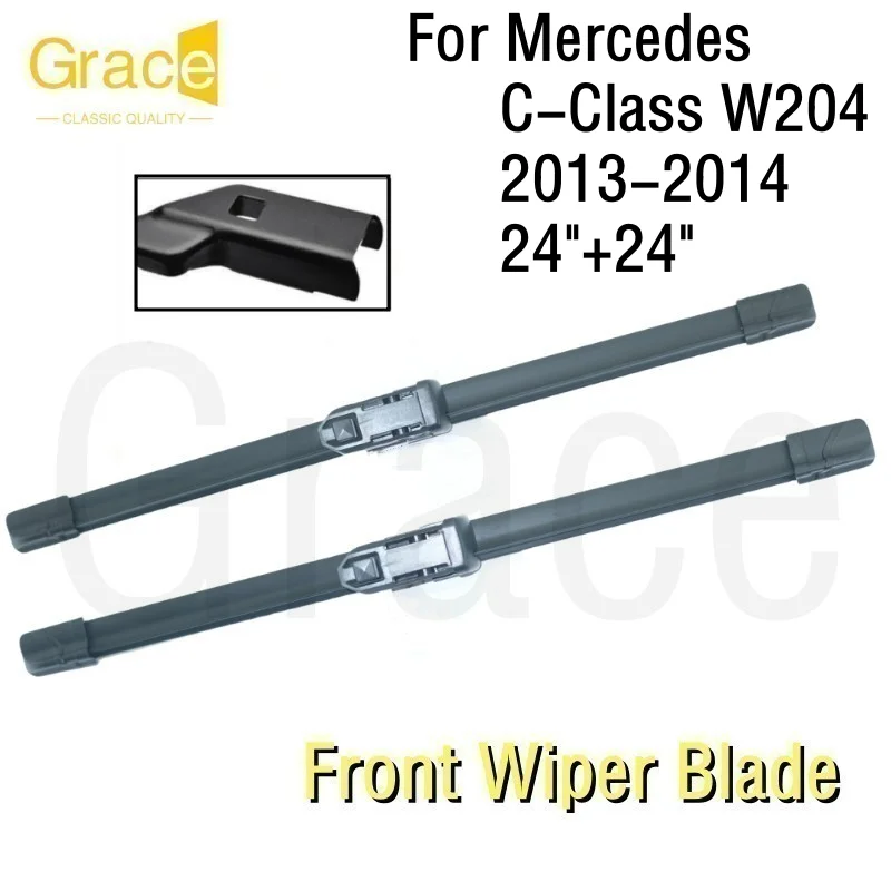 

Для Mercedes-Benz C-Class W204 Щетка стеклоочистителя 24 "+ 24" Лобовое стекло автомобиля Резина 2013 2014