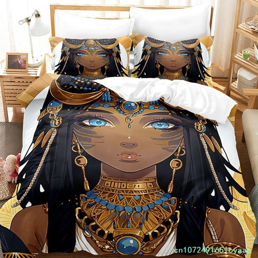 2023 Egypt Bedding Set Single Twin Full Queen King Size Bed Set Adult Kid Bedroom Duvetcover Sets Anime Parure De Lit Bed