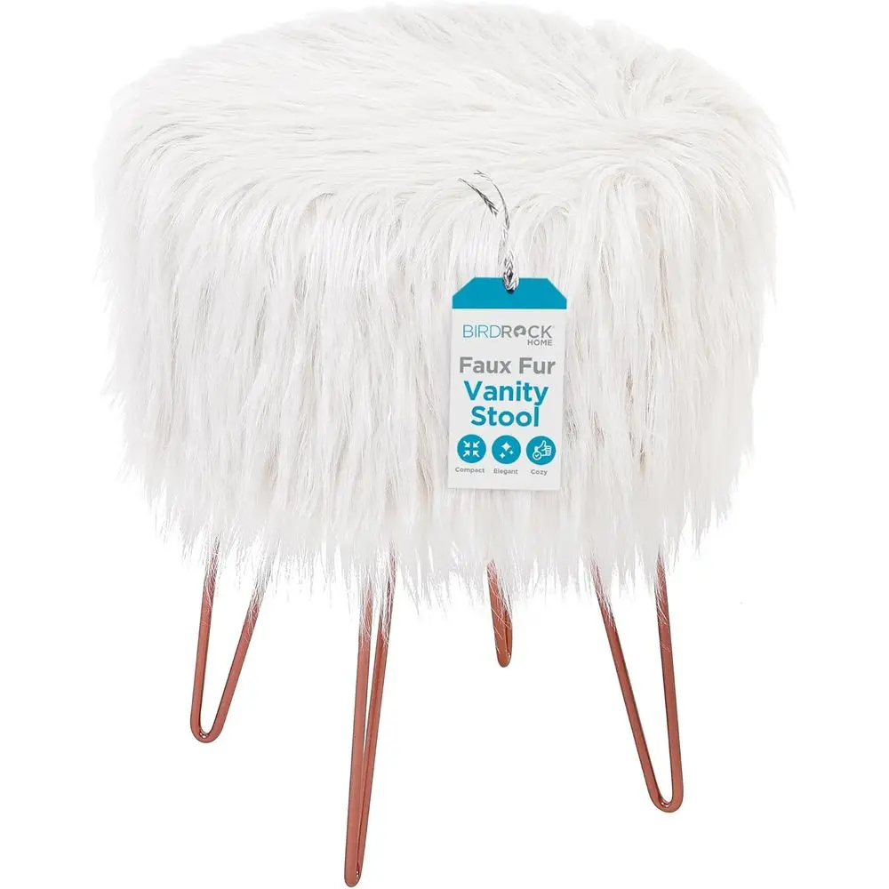 

Белый табурет для туалетного столика - Компактное мягкое сиденье Sot urry - Стулья для туалетного столика, гостиной, спальни и детской комнаты - Hair Pin Me
