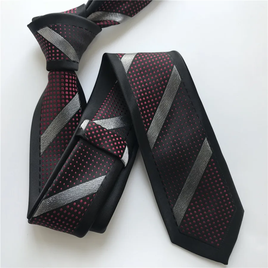 Men's Ties Designer Novelty Panel Neck Tie High Quality Jacquard Woven Neckties for Men Stripes with Fashion Dots Ties