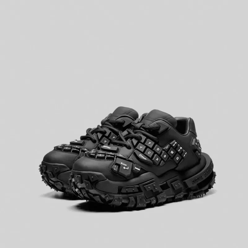 

Women's Sports Shoes Keyboard Shape Lace Up Thick Sole Trend Women Shoes Creativity Leisure Personality 2025 Zapatillas De Mujer