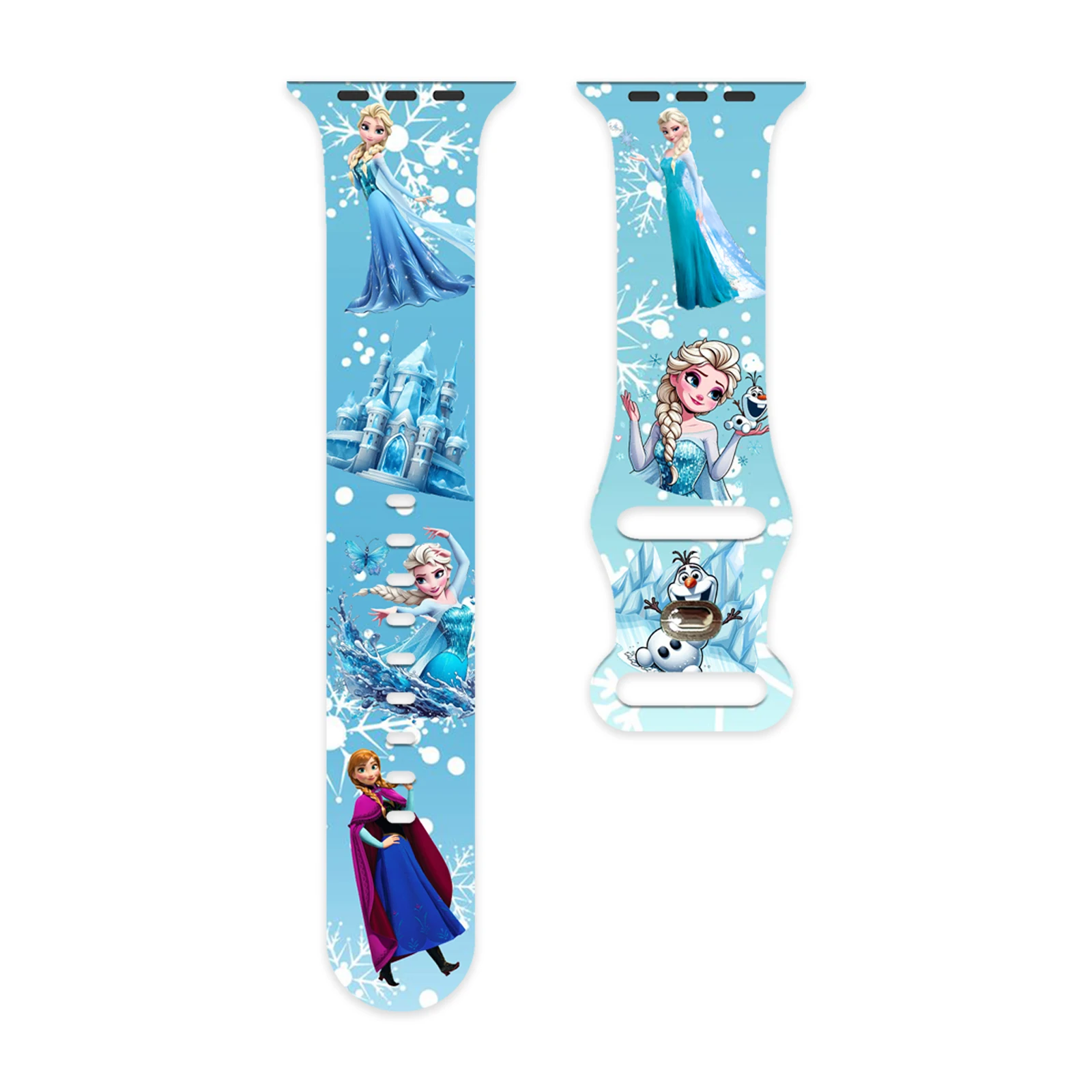 

Disney Frozen And Other Printed Strap for Apple Watch 11 10 9 Silicone Band Replaceable Bracelet for iWatch 44/42/41mm Watchband