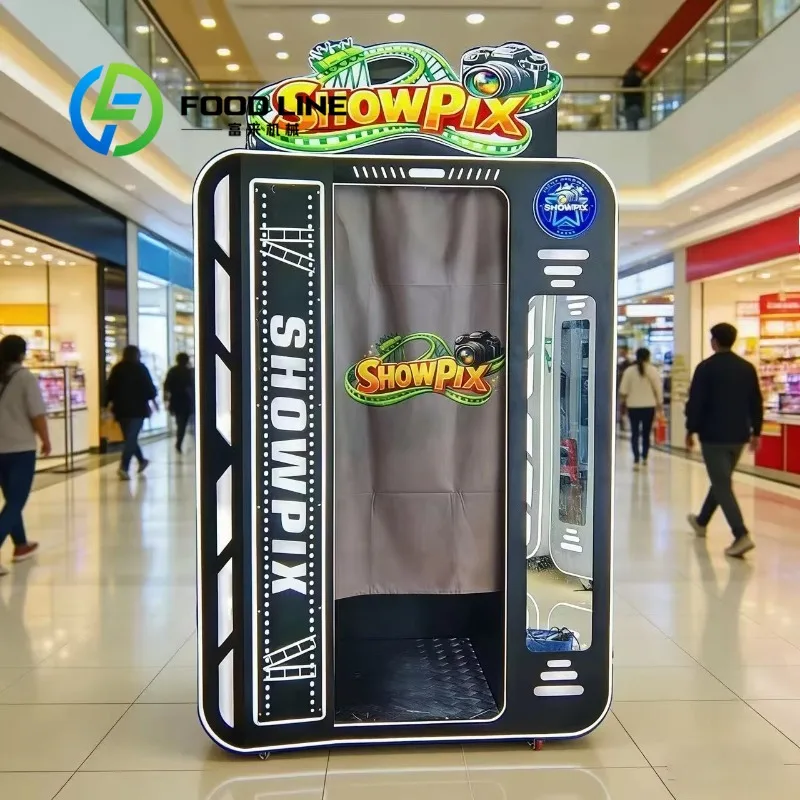 Commercial Photo Booth Station With Social Media Sharing Function For Event Marketing And Brand Promotion In Hotel And Mall