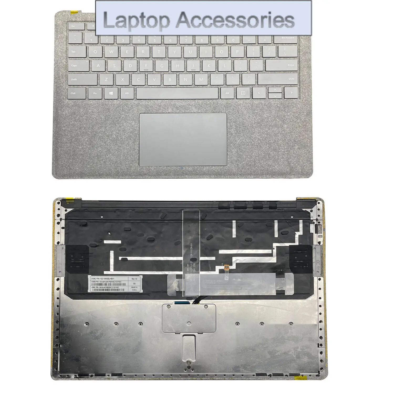 

Для Microsoft Surface 1st 2nd 1769 Тачпад с упором для рук и клавиатурой с подсветкой Серый США