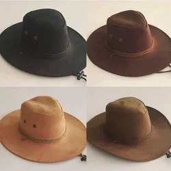 Solid Color Caps Men's Western Cowboy Hat Gentleman Cowgirl Jazz Hats Western Costume Party Mongolian Caps for Men Gorras 모자