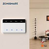 Zemismart Zigbee DIY Name Switch Horizontal Display Touch Screen US Light Switch Works with Tuya Alexa Google Home Voice Control