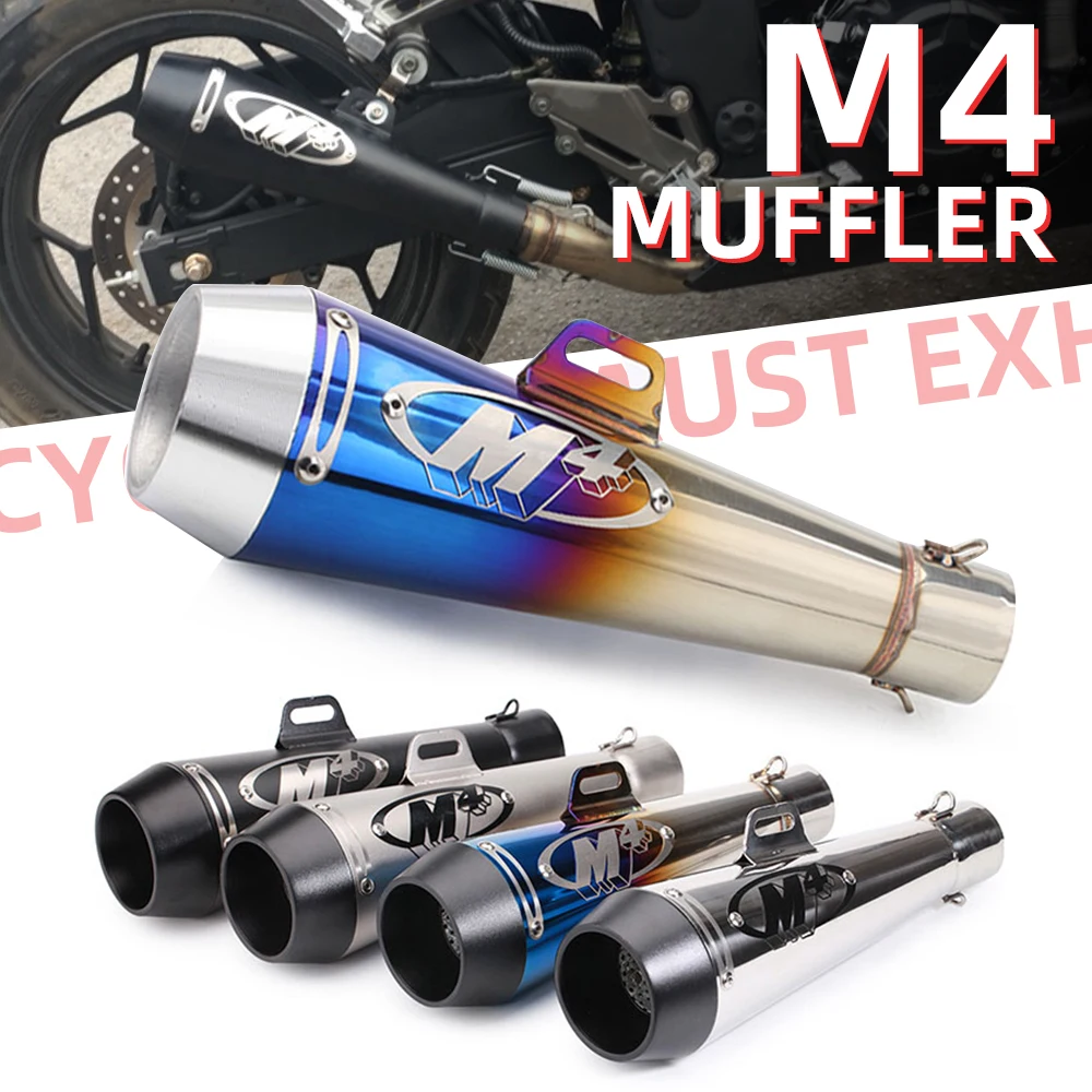 Motorcycle exhaust Muffler manufacturer for Huanglong 600 ronggp1 er6n 400nk ZX6R retrofitted exhaust pipe