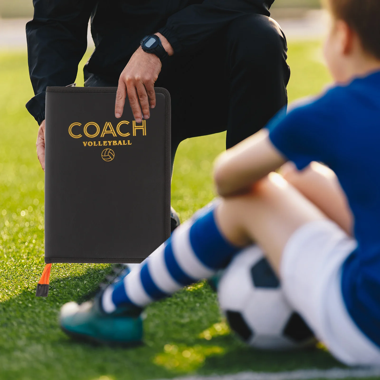 

Tactical Practice Board Pu Zipper Closure Portable Coaching Clipboard For Basketball Soccer Volleyball Football Sports Teaching